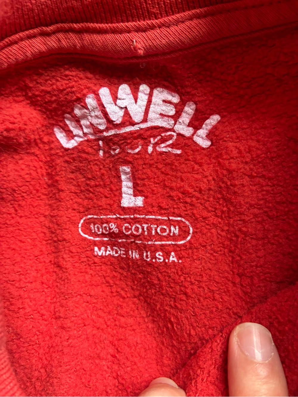 Call Her Daddy Alex Cooper Tour Oversized Cropped Red Graphic Crewneck - Picture 4 of 6